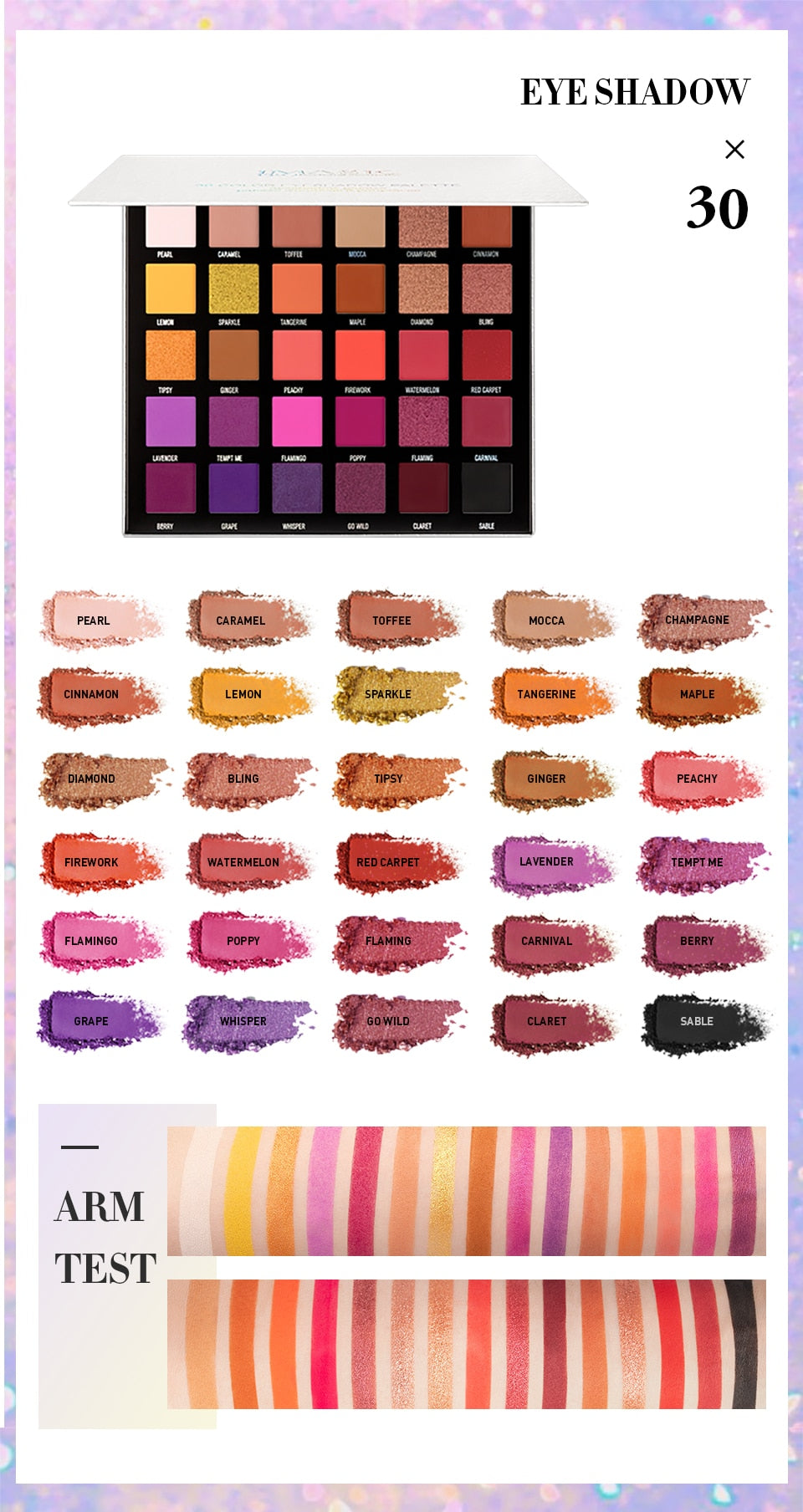 30 Colours EyeShadow Palette