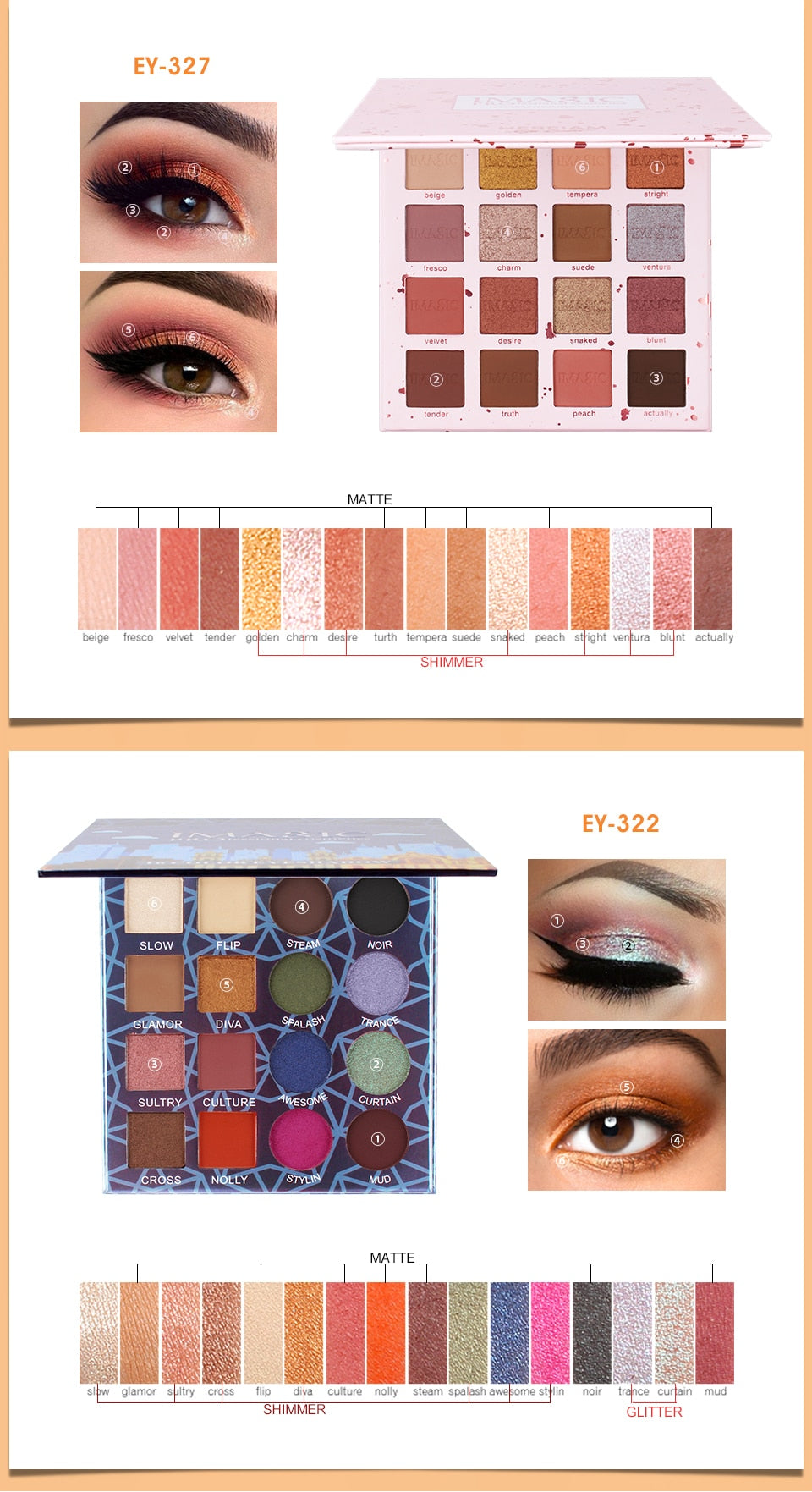 IMAGIC Eyeshadow 16 Color Palette