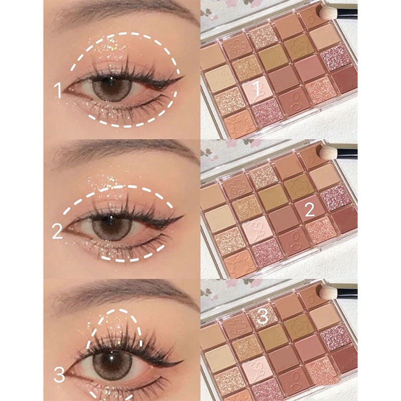 Glitter Cream Eye Shadow Palette