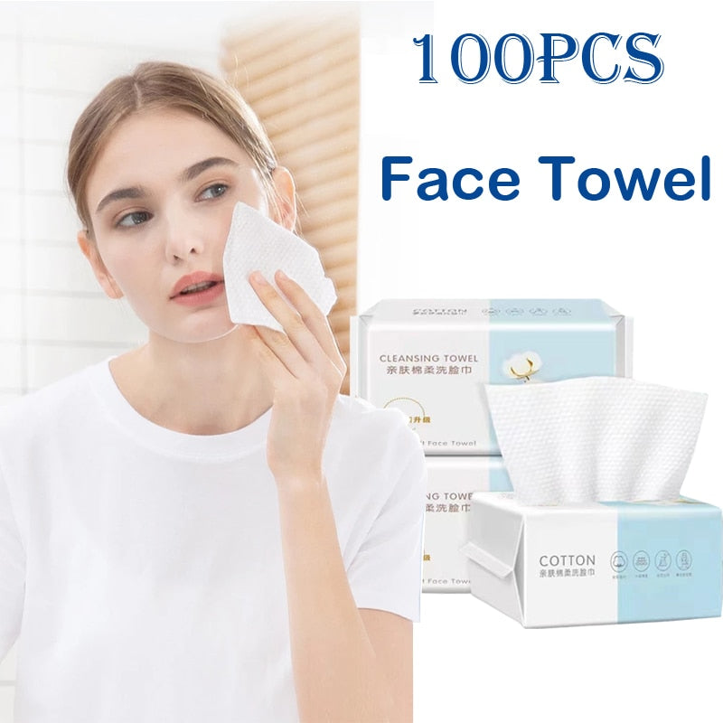 100PCS Natural Disposable Face Towel